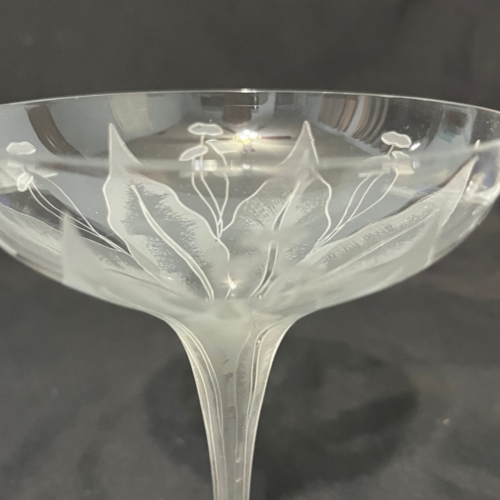 Antique Dorflinger LILY Champagne coupe. Set of four - Picture 5 of 6